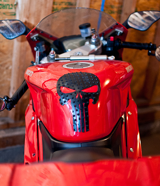 Custom tank protector for Ducati - Punisher Custom tank protector for Ducati - Punisher