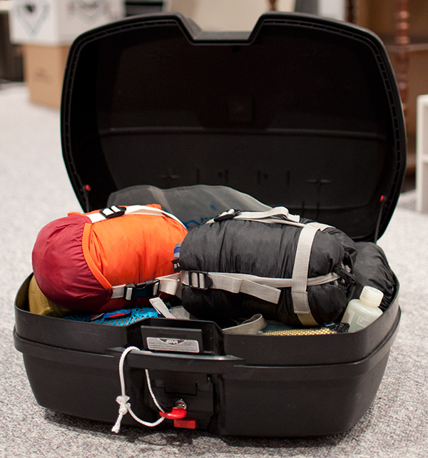 Givi-case-with-tent-and-mats-and-bags-and-towels-etc